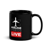 JFK TOWER Black Glossy Mug