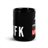 JFK TOWER Black Glossy Mug