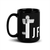 JFK TOWER Black Glossy Mug