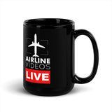 JFK TOWER Black Glossy Mug