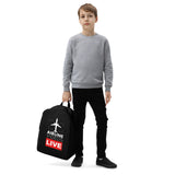 AIRLINE VIDEOS LIVE (BLACK) Minimalist Backpack