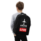 AIRLINE VIDEOS LIVE (BLACK) Minimalist Backpack