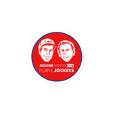 PLANE JOCKEYS (RED ROUND) Bubble-free stickers