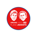 PLANE JOCKEYS (RED ROUND) Bubble-free stickers