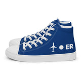 PLANE-SPOT-ER (BLUE) Men’s high top canvas shoes
