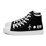 PLANE-SPOT-ER (BLACK) Men’s high top canvas shoes
