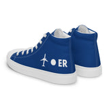 PLANE-SPOT-ER (BLUE) Men’s high top canvas shoes