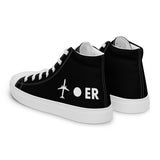 PLANE-SPOT-ER (BLACK) Men’s high top canvas shoes