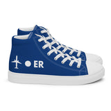 PLANE-SPOT-ER (BLUE) Men’s high top canvas shoes