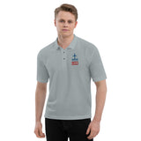 AIRLINE VIDEOS LIVE (BLUE) Men's Premium Polo