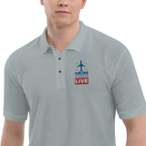 AIRLINE VIDEOS LIVE (BLUE) Men's Premium Polo