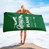 PLANE SPOTTER (GREEN) Towel