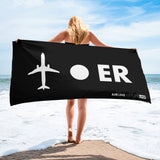 PLANE-SPOT-ER (BLACK) Towel