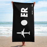 PLANE-SPOT-ER (BLACK) Towel