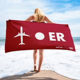 PLANE-SPOT-ER (RED) Towel