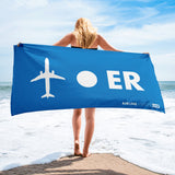 PLANE-SPOT-ER (LIGHT BLUE) Towel