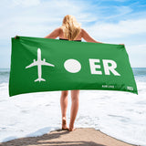 PLANE-SPOT-ER (GREEN) Towel