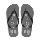 RUNWAY 24L/24R (GREY) Flip-Flops