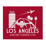 LOS ANGELES RETRO (RED) Throw Blanket
