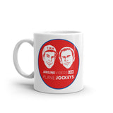 AVL PLANE JOCKEYS (RED) White glossy mug