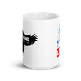 NIGHTHAWK White glossy mug