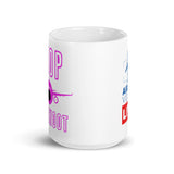 BOOP THE SNOOT (PINK) White glossy mug