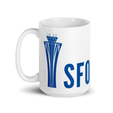SFO Tower (front view) White glossy mug