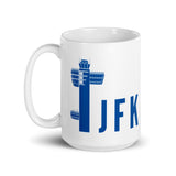 JFK Tower - White glossy mug
