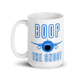 BOOP THE SNOOT (BLUE) White glossy mug