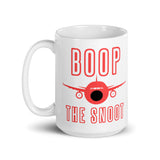 BOOP THE SNOOT (ORANGE) White glossy mug