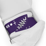 PLANE-SPOT-ER (PURPLE) Women’s high top canvas shoes