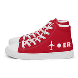 PLANE-SPOT-ER (RED) Women’s high top canvas shoes