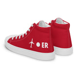 PLANE-SPOT-ER (RED) Women’s high top canvas shoes
