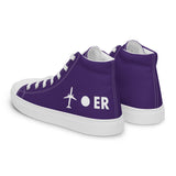 PLANE-SPOT-ER (PURPLE) Women’s high top canvas shoes
