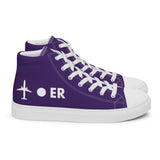 PLANE-SPOT-ER (PURPLE) Women’s high top canvas shoes