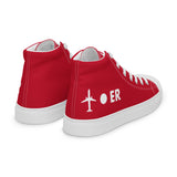 PLANE-SPOT-ER (RED) Women’s high top canvas shoes