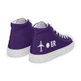 PLANE-SPOT-ER (PURPLE) Women’s high top canvas shoes