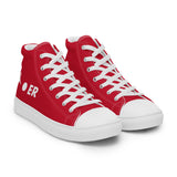 PLANE-SPOT-ER (RED) Women’s high top canvas shoes