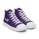 PLANE-SPOT-ER (PURPLE) Women’s high top canvas shoes