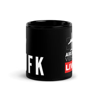 JFK TOWER Black Glossy Mug