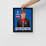 PLANE JOCKEY RUDY Framed poster