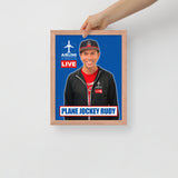 PLANE JOCKEY RUDY Framed poster