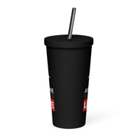 AIRLINE VIDEOS LIVE Insulated tumbler with a straw