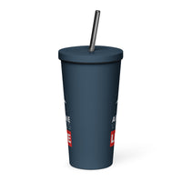 AIRLINE VIDEOS LIVE Insulated tumbler with a straw