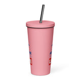 AIRLINE VIDEOS LIVE Insulated tumbler with a straw