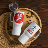 DROP IT BOB! (RED) Travel mug with a handle