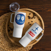 PLANE JOCKEYS (BLUE) Travel mug with a handle