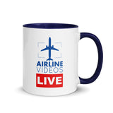 AIRLINE VIDEOS LIVE Mug with Color Inside