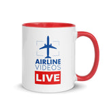 AIRLINE VIDEOS LIVE Mug with Color Inside