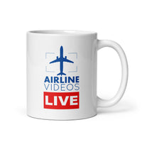 AIRLINE VIDEOS LIVE White glossy mug